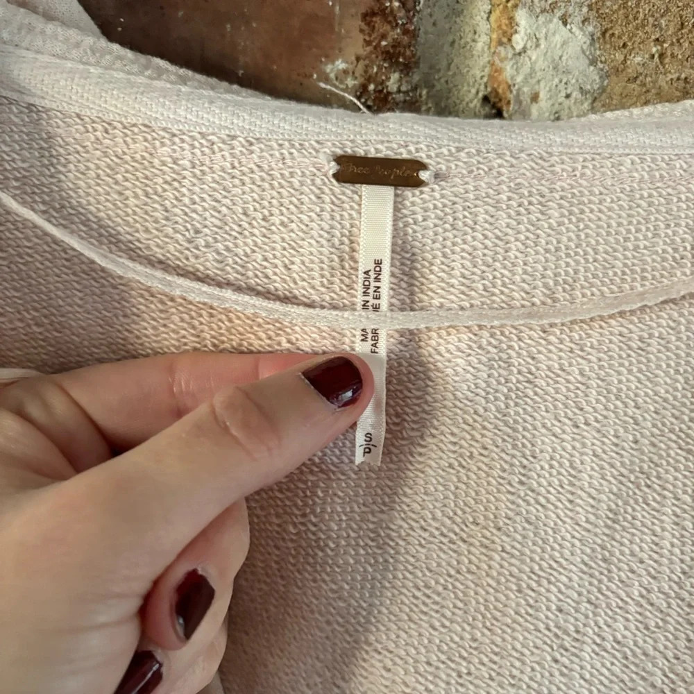 Free People Blush Pink Harry Sweatshirt - Picture 6 of 9